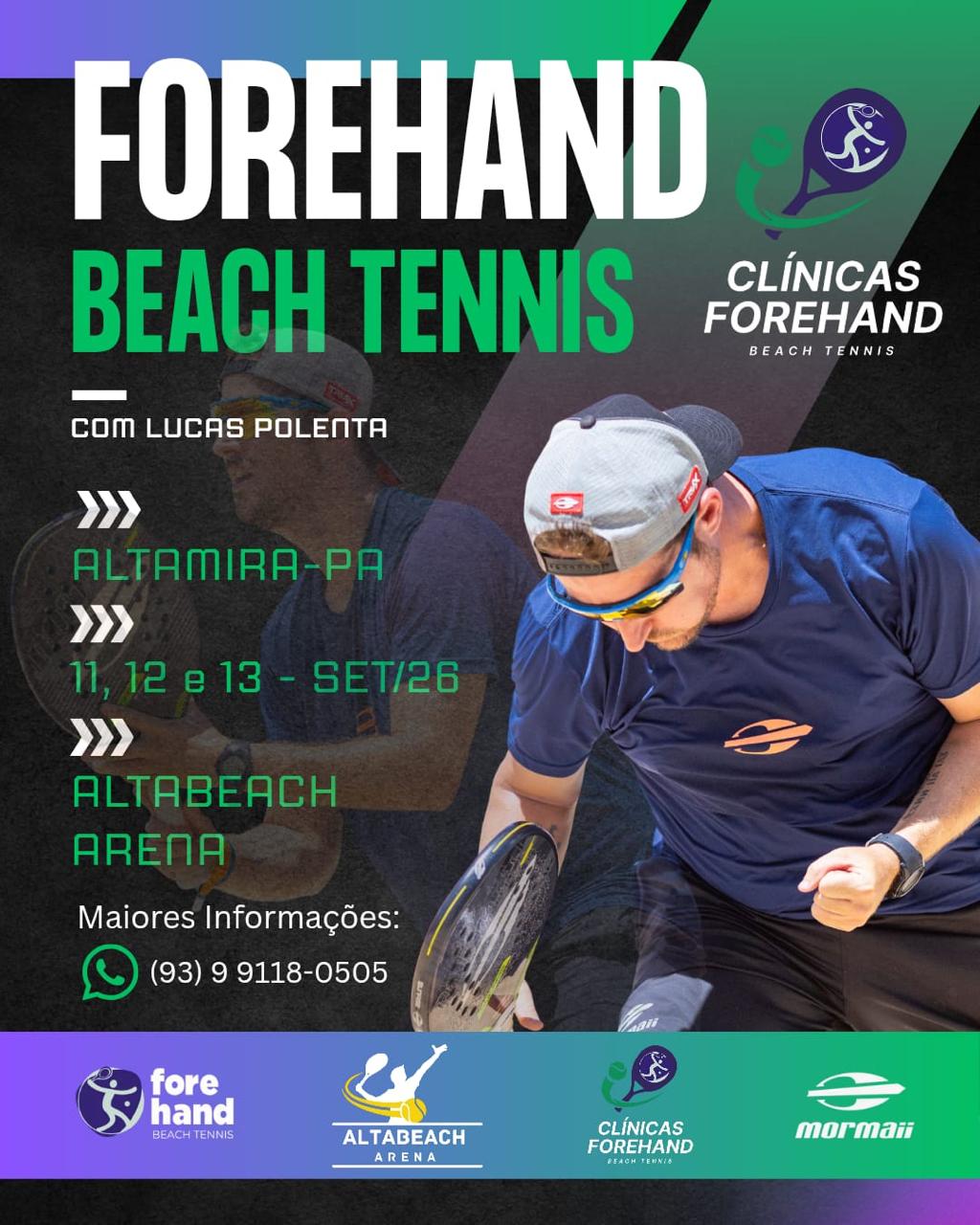 Flyer da cl&iacute;nica Forehand em Jo&atilde;o Pessoa
