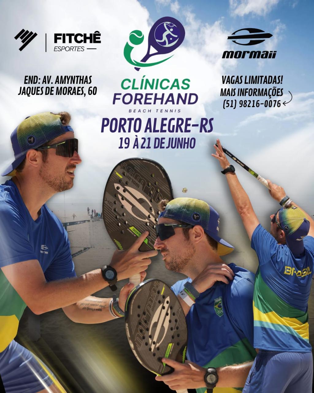 Flyer da cl&iacute;nica Forehand em Recife