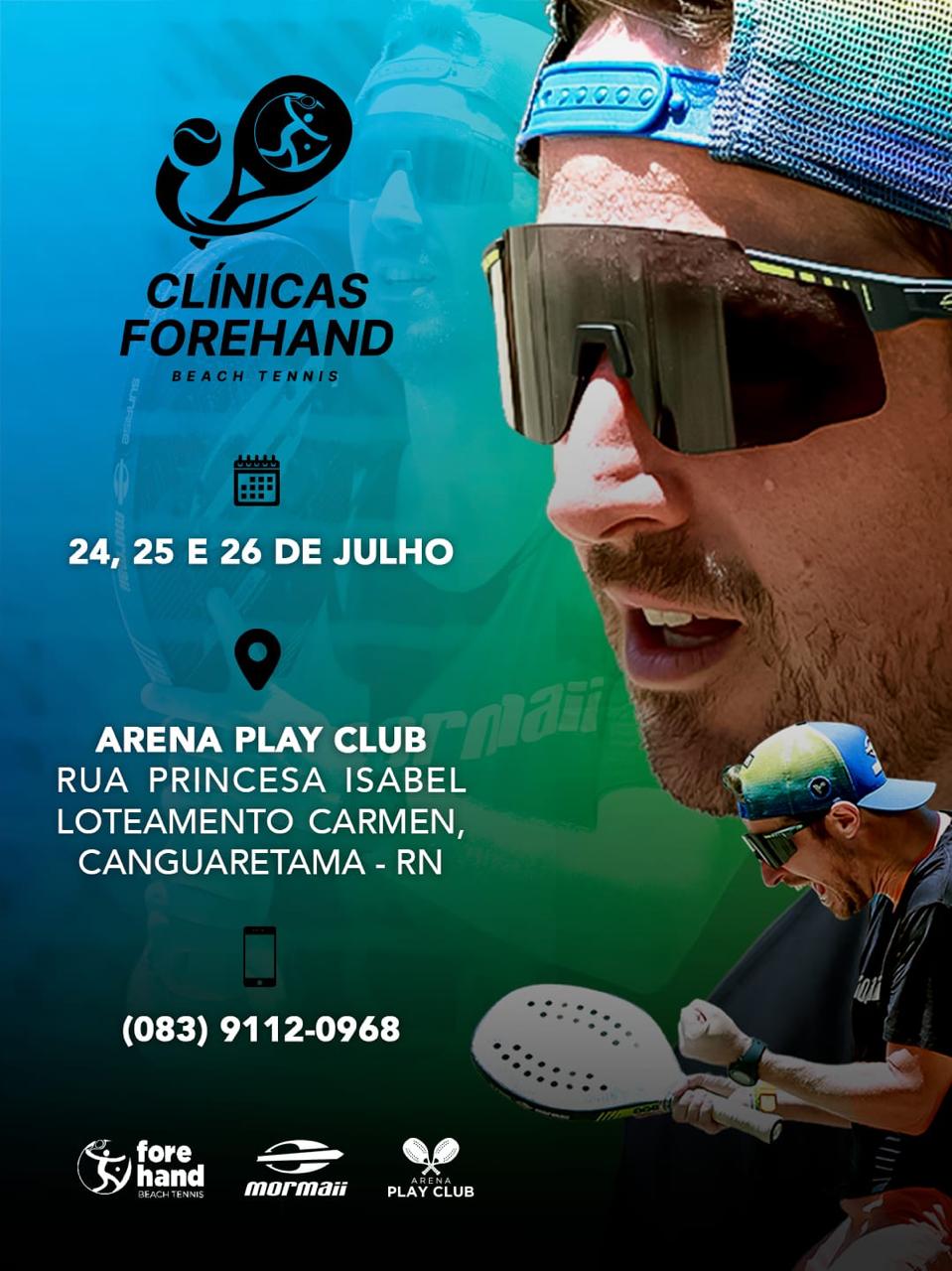 Flyer da cl&iacute;nica Forehand em Recife