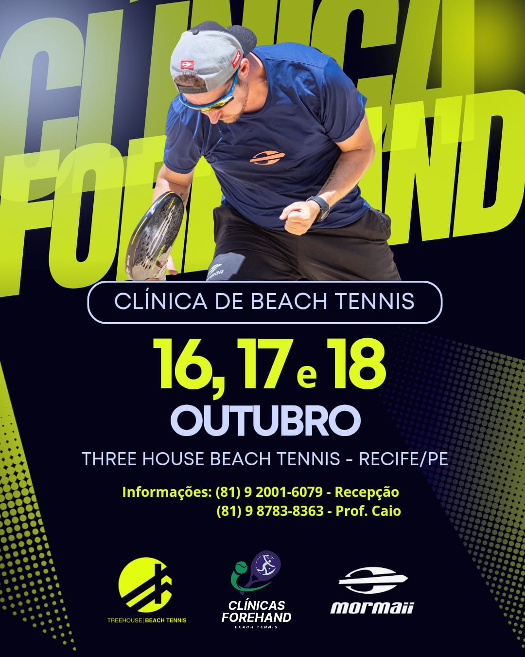 Flyer da cl&iacute;nica Forehand em Recife