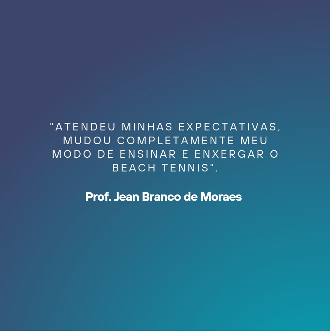 Feedback de aluno da capacitação Forehand